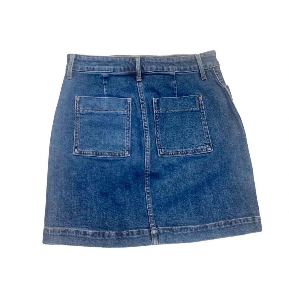 2/$30 Old Navy Blue Denim Short Skirt 2 Small Utility Cargo Pockets Jean 90s Y2K